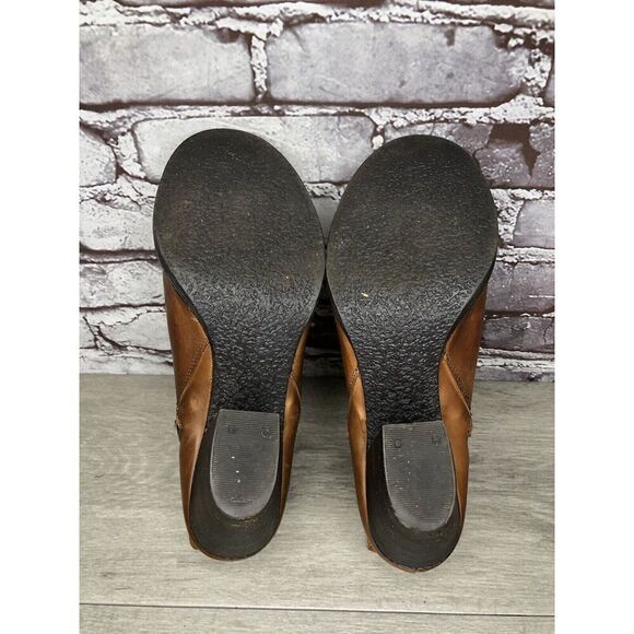 Krbonell Brown Ankle Double Sided Zipper Heeled Booties Boots Women Sz 9M US/40 - Picture 9 of 16